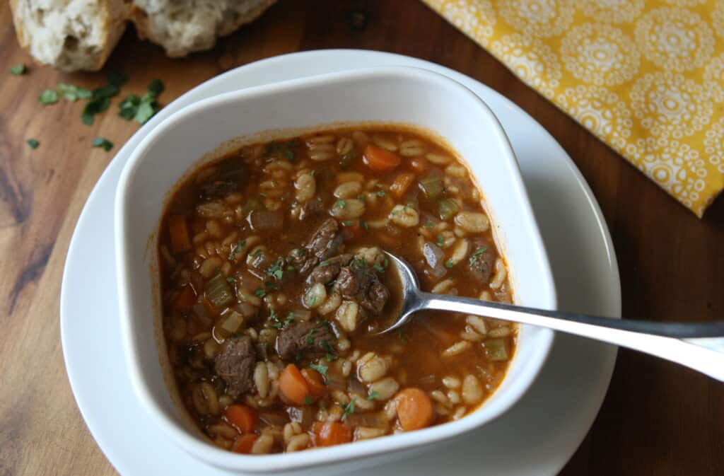 Bison and Barley Soup