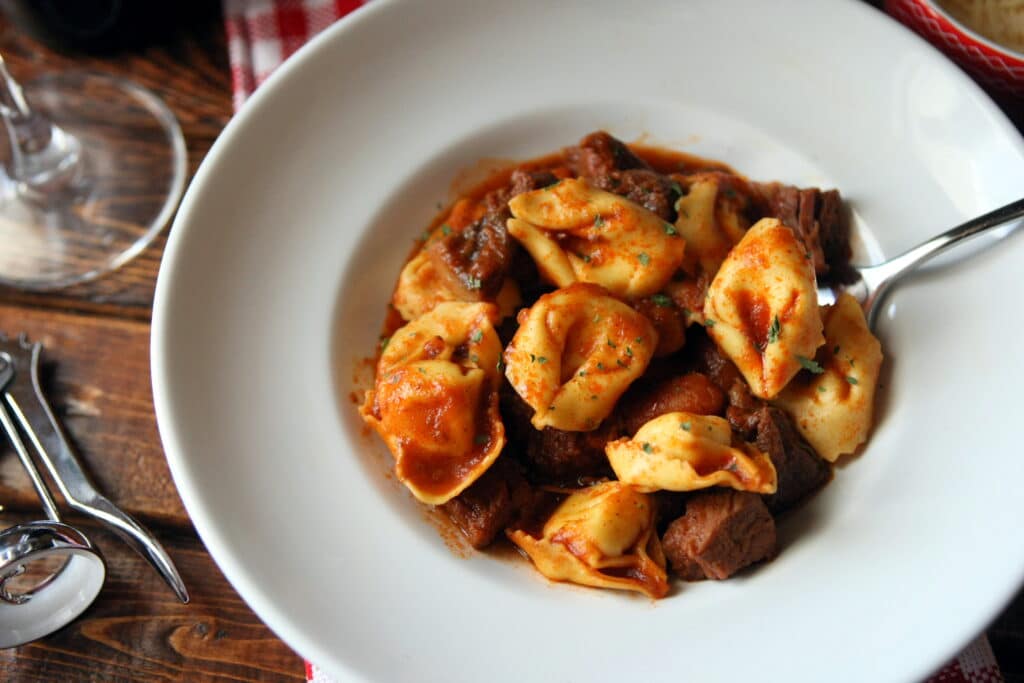 Slow Cooker Bison and Tortellini