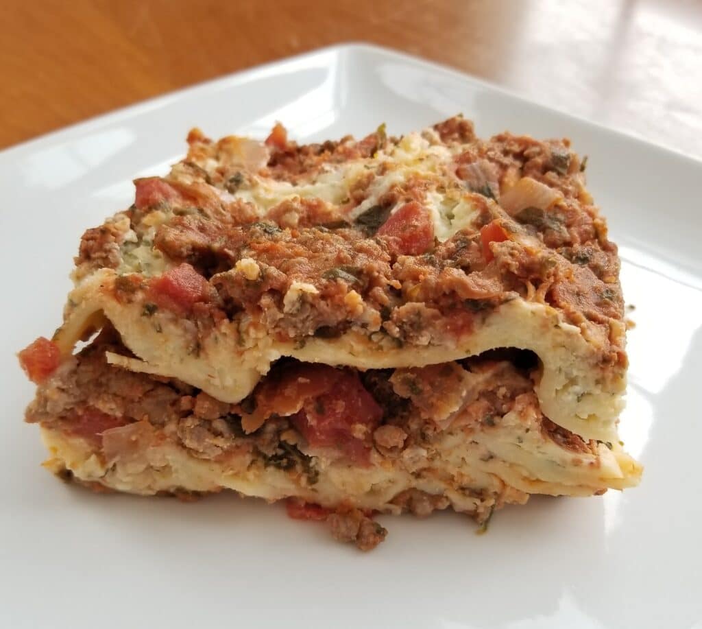 Luscious Bison Lasagna